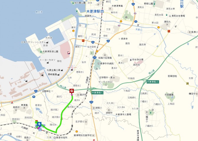 君津駅から友理