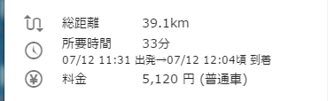 羽田空港から友理 所要時間