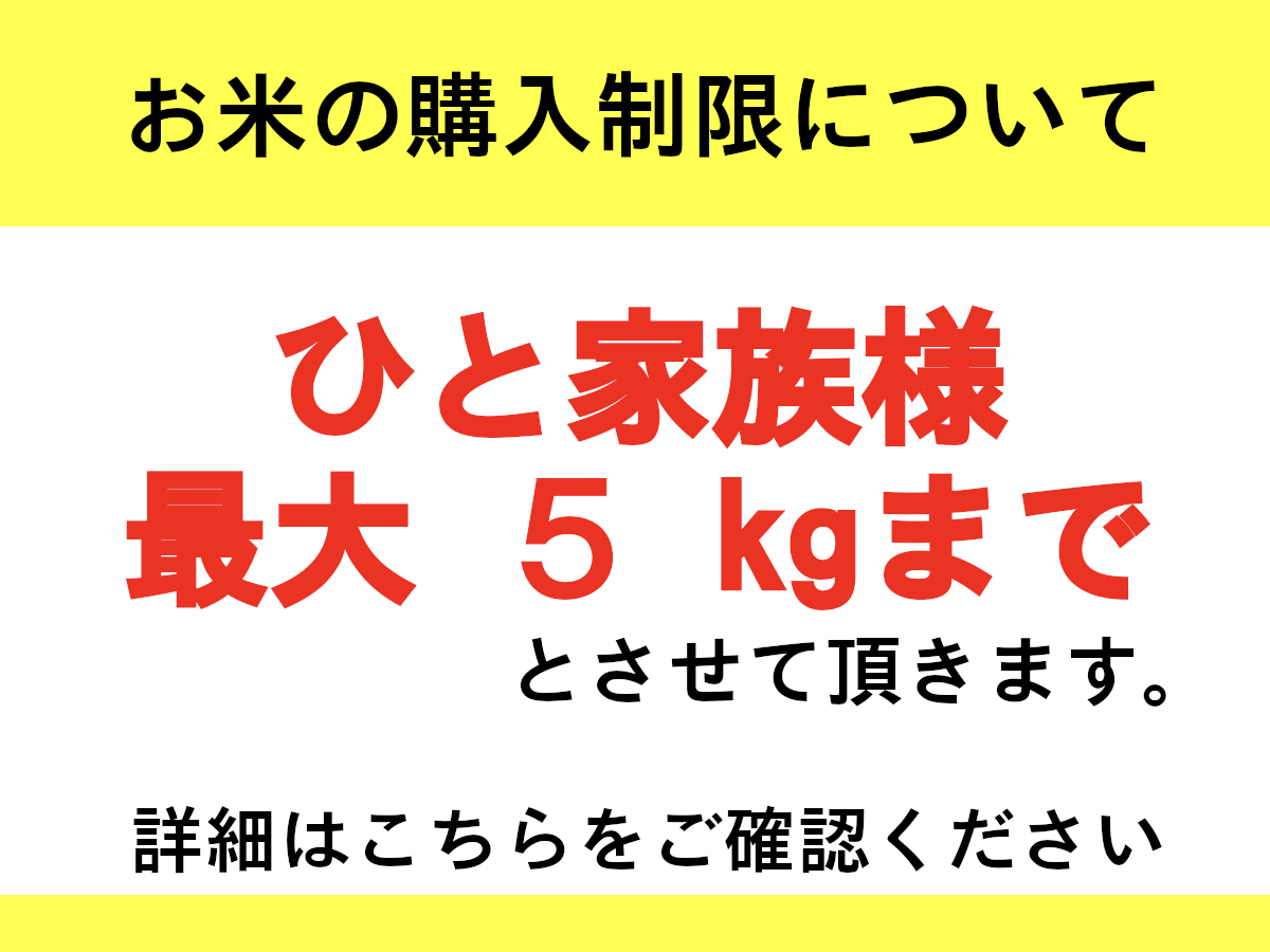 毎月のお米の購入制限について